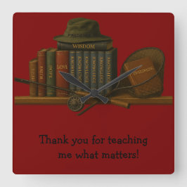 Fishing for Understanding  スクエア壁時計