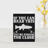 Fishing Funny Fishing Too Close Trout Fisherman Gi カード (黄色い花)