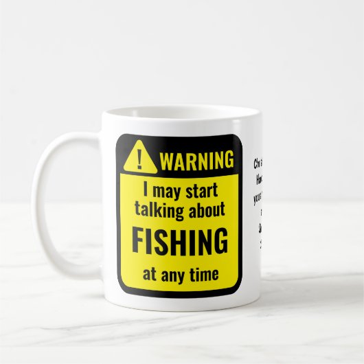 Fishing Funny Personalized コーヒーマグカップ (左)