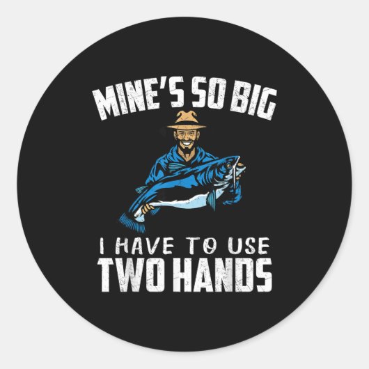 Fishing Funny Shirt Sarcasm Quotes Joke Hobbies Hu ラウンドシール (正面)