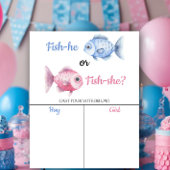 Fishing Gender reveal He or She chart ポスター