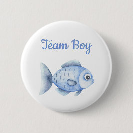 Fishing Gender Reveal - Team Boy 缶バッジ
