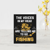 Fishing Gifts Funny Fisherman  カード (黄色い花)