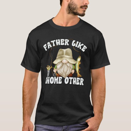 Fishing  Grandpa Gnome Graphic For Fishing Dad Tシャツ (正面)