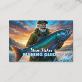 Fishing Guide Fisherman Fish Lake Ocean 名刺 (正面)