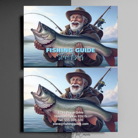 Fishing Guide Fisherman Fish Lake Ocean 名刺