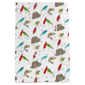 Fishing Hats and Lures with Bubbles ミディアムペーパーバッグ (裏面)