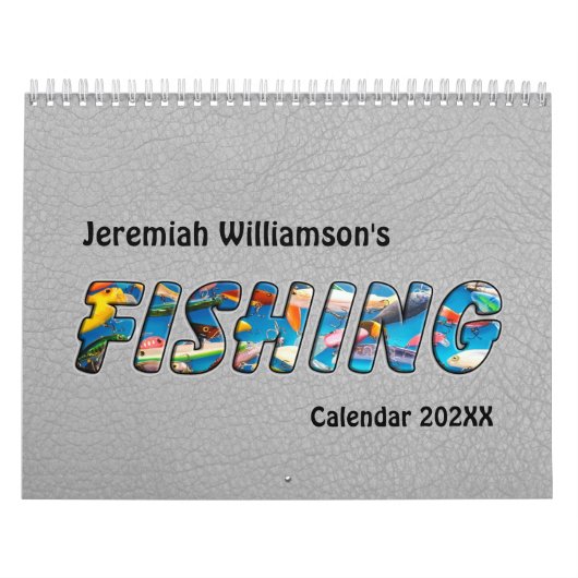 Fishing Images and Text on each page カレンダー (カバー)