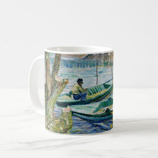Fishing in Spring by Vincent van Gogh コーヒーマグカップ (正面左)