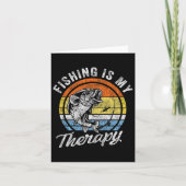 Fishing Is My Therapy Men's Funny B Fishing  カード (正面)