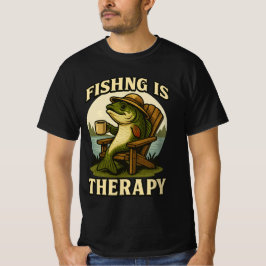 Fishing Is My Therapy-Relaxing Fish on Lake Chair Tシャツ