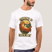 Fishing Is Therapy | Funny Fish Couch Art Tシャツ (正面)