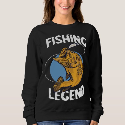 Fishing Legend Angel Legend Fishing Perch Fishing  スウェットシャツ (正面)
