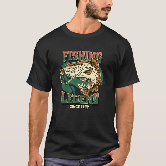 Fishing Legend Trout Bass Fisherman Since 1949 The Tシャツ (正面)