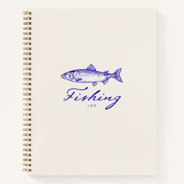 Fishing Log | 落ち着いたブルーのデザインが魅力的なギフト ノートブック