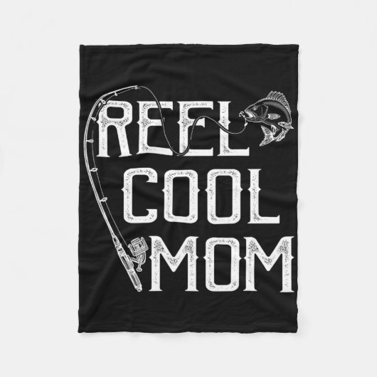Fishing Lover Gift Reel Cool Mom Fisher Price Lovi フリースブランケット (正面)