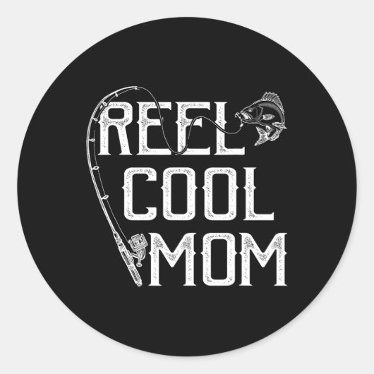 Fishing Lover Gift Reel Cool Mom Fisher Price Lovi ラウンドシール (正面)