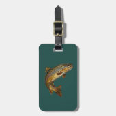 Fishing Lover Luggage Tag – Trout Fishing Design   ラゲッジタグ (正面縦)