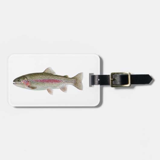 Fishing Lover Luggage Tag – Trout Fishing Design   ラゲッジタグ (正面横)