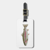 Fishing Lover Luggage Tag – Trout Fishing Design   ラゲッジタグ (正面縦)