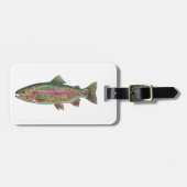 Fishing Lover Luggage Tag – Trout Fishing Design   ラゲッジタグ (正面横)