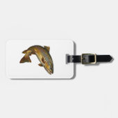 Fishing Lover Luggage Tag – Trout Fishing Design   ラゲッジタグ (正面横)