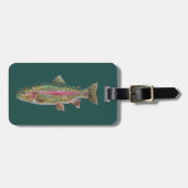 Fishing Lover Luggage Tag – Trout Fishing Design   ラゲッジタグ (正面横)