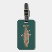 Fishing Lover Luggage Tag – Trout Fishing Design   ラゲッジタグ (正面縦)