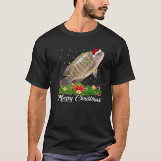 Fishing Lover Matching Santa Hat Tilapia Fish Chri Tシャツ