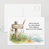 Fishing lover moving house themed ポストカード (正面/裏面)
