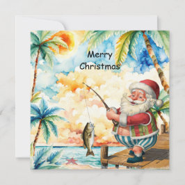 Fishing Lover Santa is Fishing Christmas in July シーズンカード