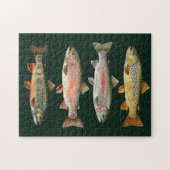 Fishing Lover  – Trout Fishing Design ジグソーパズル (横)