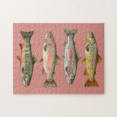 Fishing Lover  – Trout Fishing Design ジグソーパズル (横)