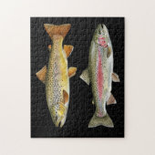 Fishing Lover  – Trout Fishing Design ジグソーパズル (縦)