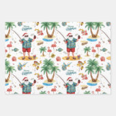 Fishing Lovers Christmas with Santa Claus ラッピングペーパーシート (正面)