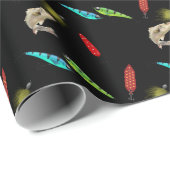Fishing Lures With Fish On Black ラッピングペーパー (ロールコーナー)