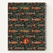 Fishing Orange Gray Trout Personalized Journal ノートブック (裏面)