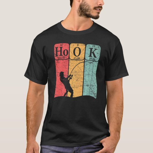 Fishing Periodic Table Elements Fisherman Nerdy Tシャツ (正面)