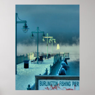 Fishing Pier Burlington Vermont ポスター