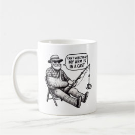 Fishing Pun Mug – Arm’s in a Cast コーヒーマグカップ