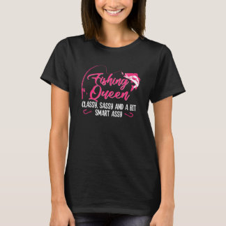 Fishing Queen For Women Girl Fishing Fishermen Tシャツ