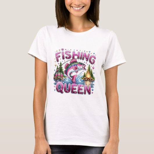 Fishing Queen Women T-Shirt  Tシャツ (正面)