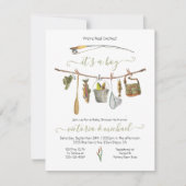 Fishing Reel Baby Shower Clothesline Invitation 招待状 (正面)