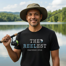 Fishing Reelest Grandad Ever Blue Fish Fisherman Tシャツ