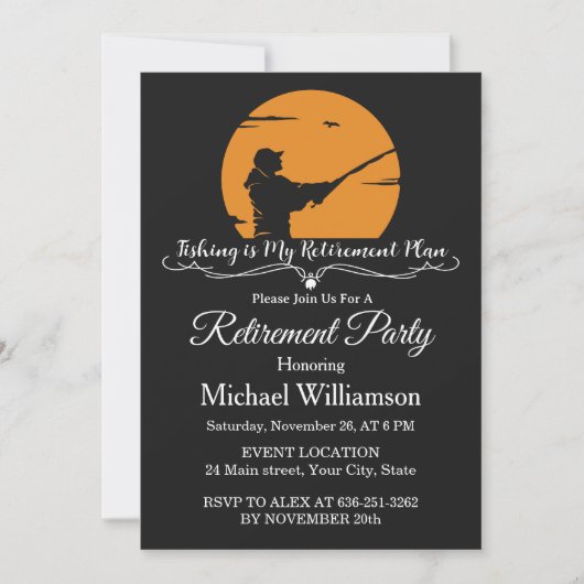 Fishing Retirement Party 招待状 (正面)