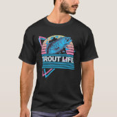 Fishing Retro Trout Life Tシャツ (正面)