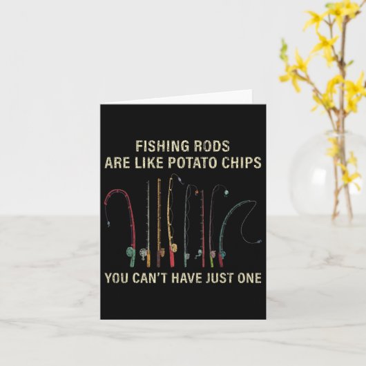 Fishing Rods Are Like Potato Chips You Can't Have  カード (黄色い花)