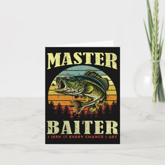 Fishing-shirt Master-baiter Funny B Dad  カード (正面)