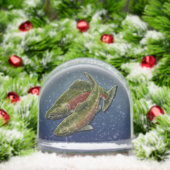 Fishing Snow Globe Custom Coho Salmon Snow Globe (クリスマス)