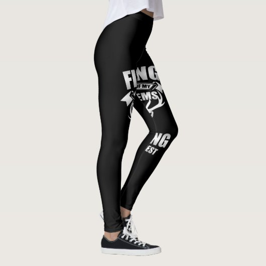 fishing solves most of my problems hunting solves レギンス (右)